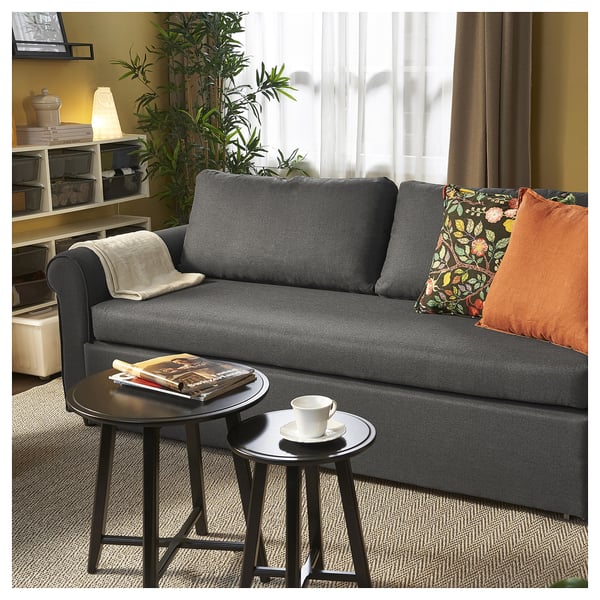 GAMMALBYN 3-seat sofa-bed, grey