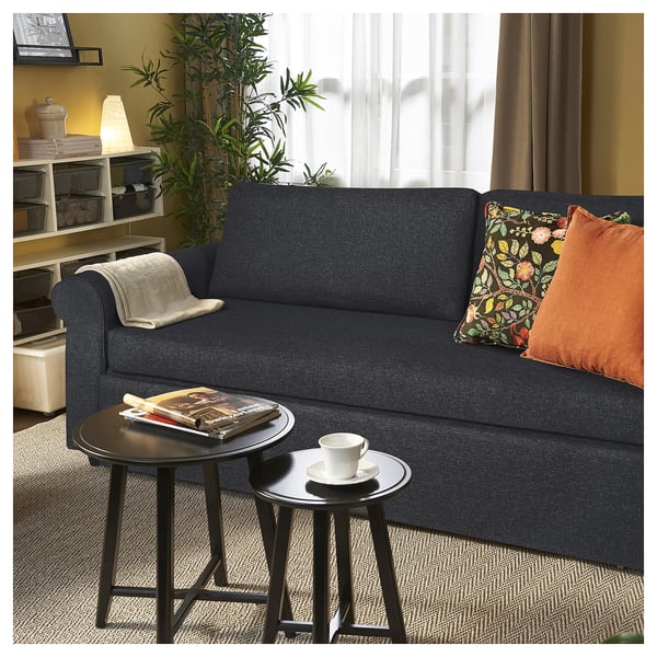 GAMMALBYN 3-seat sofa-bed, Gunnared dark grey