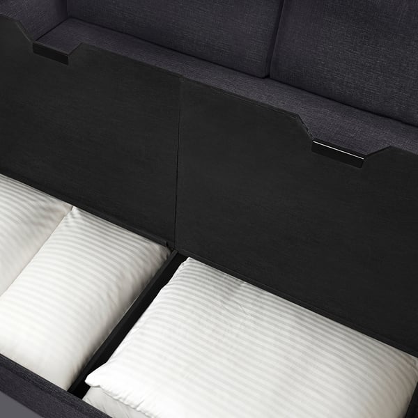 GAMMALBYN 3-seat sofa-bed, Gunnared dark grey