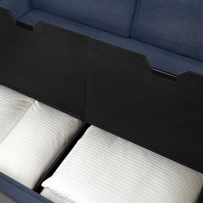 GAMMALBYN 3-seat sofa-bed, Kilanda dark blue