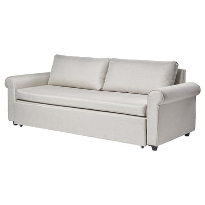 GAMMALBYN 3-seat sofa-bed, Kilanda light beige