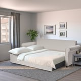 GAMMALBYN 3-seat sofa-bed, Kilanda light beige