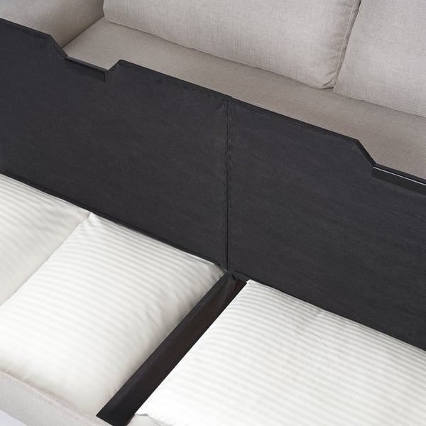 GAMMALBYN 3-seat sofa-bed, Kilanda light beige