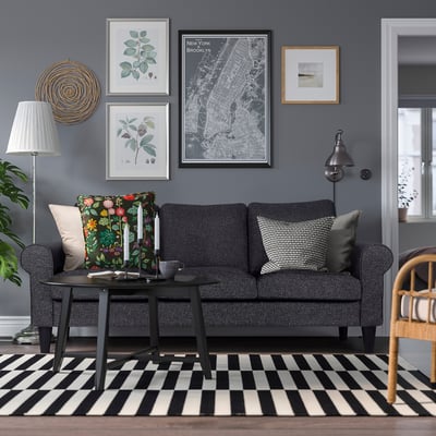 GAMMALBYN 3-seat sofa, Gunnared dark grey