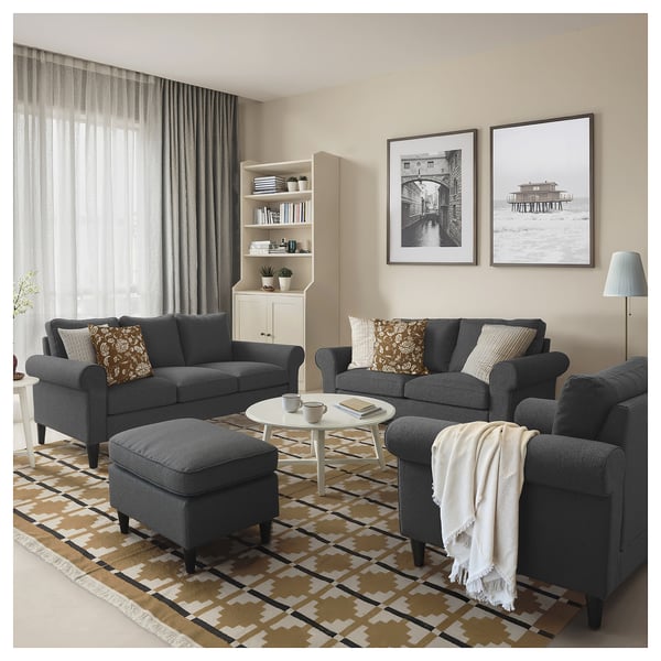 GAMMALBYN 3-seat sofa, Gunnared dark grey