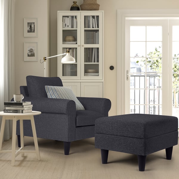 GAMMALBYN Armchair, Gunnared dark grey