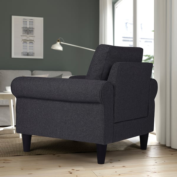 GAMMALBYN Armchair, Gunnared dark grey