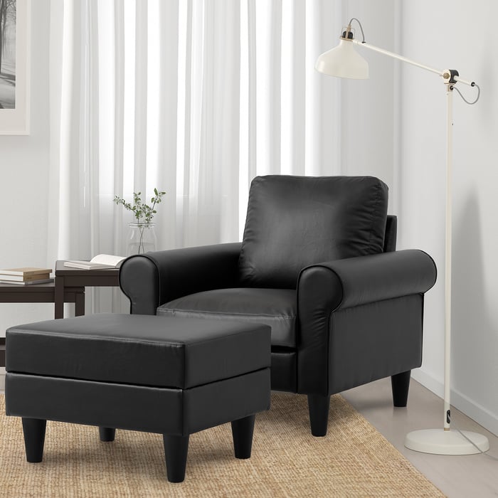 GAMMALBYN footstool, black IKEA