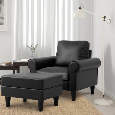 GAMMALBYN Footstool, black