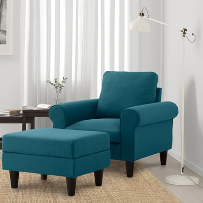 GAMMALBYN Footstool, blue