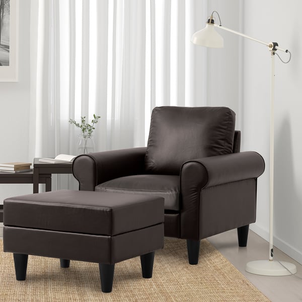GAMMALBYN Footstool, brown