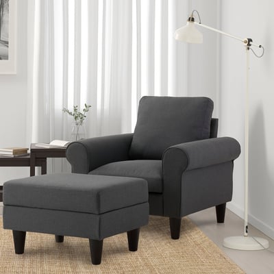 GAMMALBYN Footstool, grey