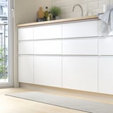 GATUSEKTION Kitchen mat, grey/check, 45x180 cm