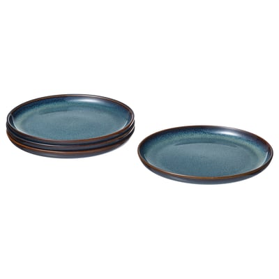 GLADELIG Side plate, blue, 20 cm