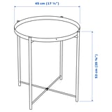 GLADOM Tray table, dark grey-beige, 45x53 cm