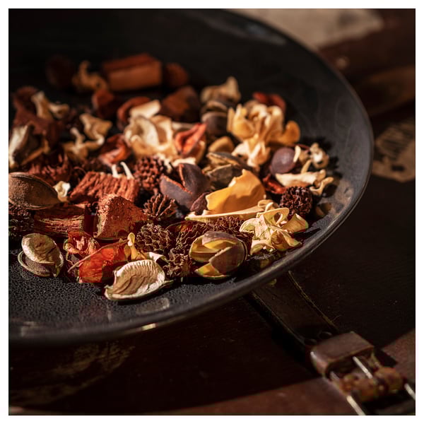 GLANSLIND Scented potpourri, smoky vanilla/light beige, 90 g