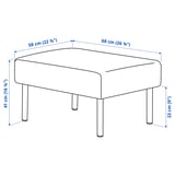 GLOSTAD 2-seat sofa with chaise longue, Knisa medium blue