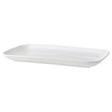 GODMIDDAG Plate, white, 18x30 cm