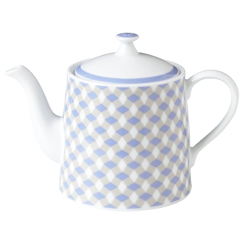 GOKVÄLLÅ Teapot, white/blue, 0.8 l (0.8 qt) IKEA