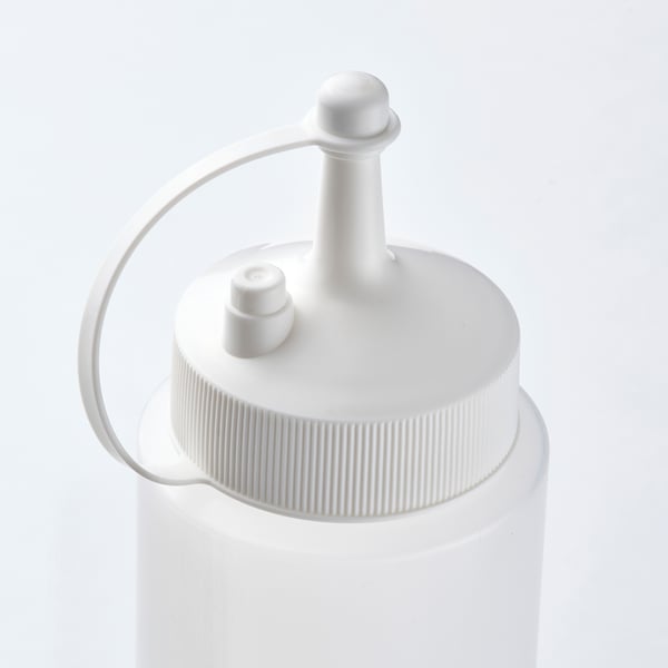 GRILLTIDER Squeeze bottle, white/transparent, 200 ml