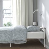 GRIMSBU Bed frame, white, 140x200 cm
