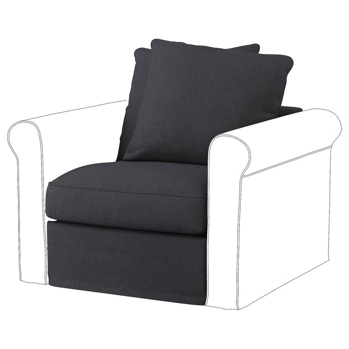 GRÖNLID 1seat section, Sporda dark grey IKEA