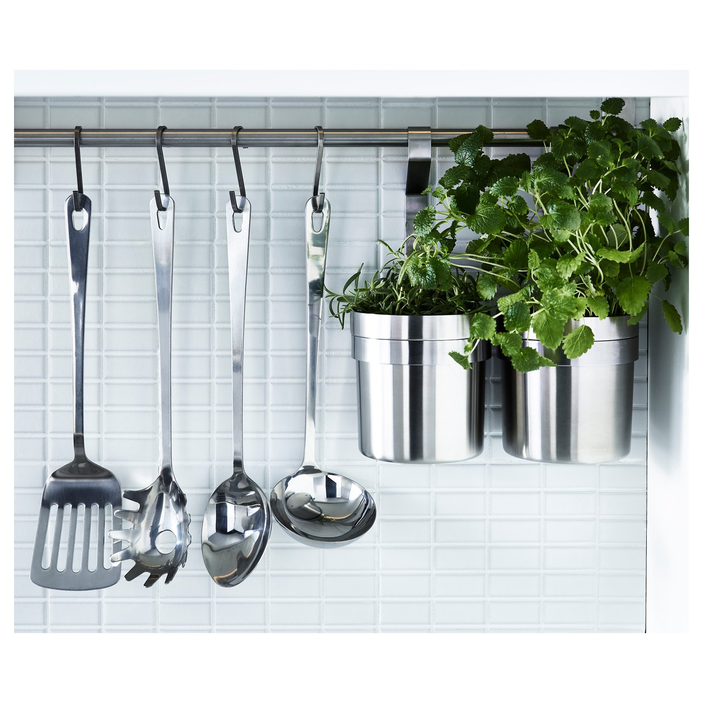 GRUNKA 4-piece kitchen utensil set, stainless steel IKEA