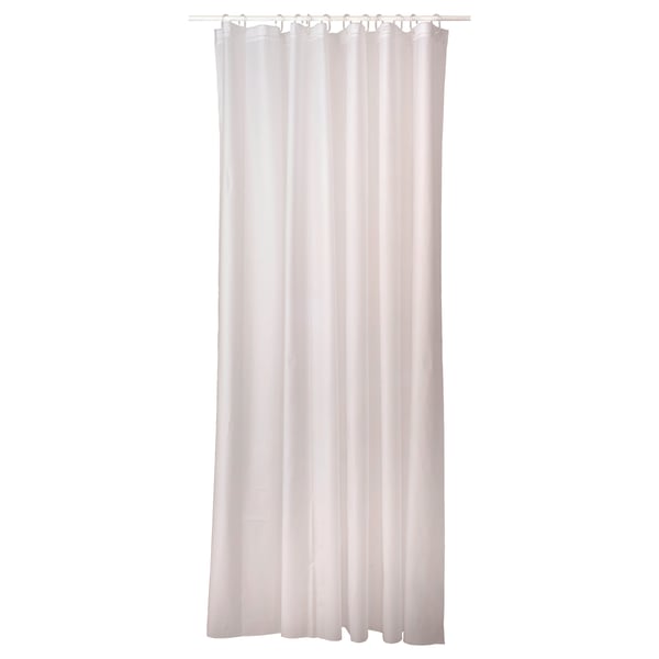 GRUNU Shower curtain, white, 180x200 cm