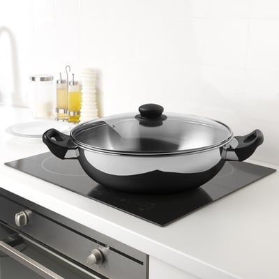 GULDSPARID Kadai wok with lid, 30 cm