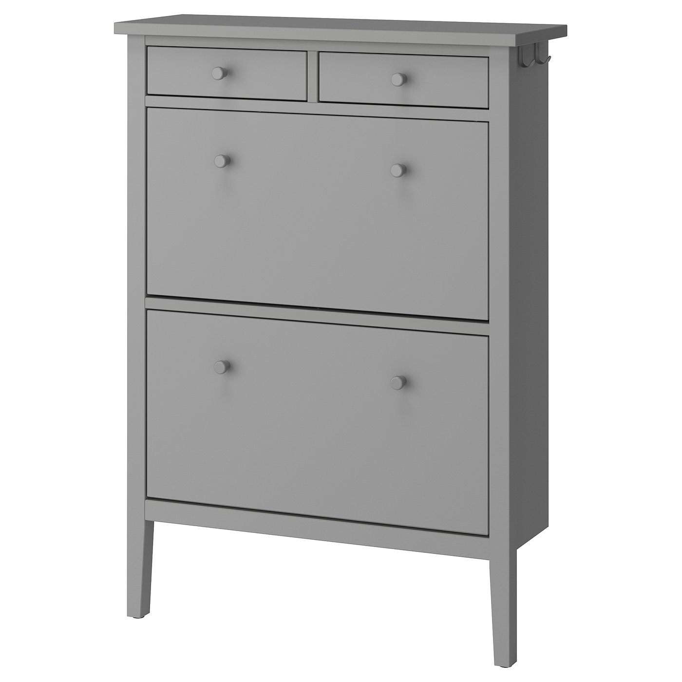 GULLABERG Shoe cabinet with 2 compartments, grey, 88x30x122 cm (34 5/8x11 3/4x48 ")