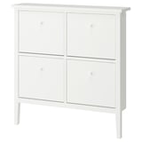 GULLABERG Shoe cabinet with 4 compartments, white, 105x22x107 cm