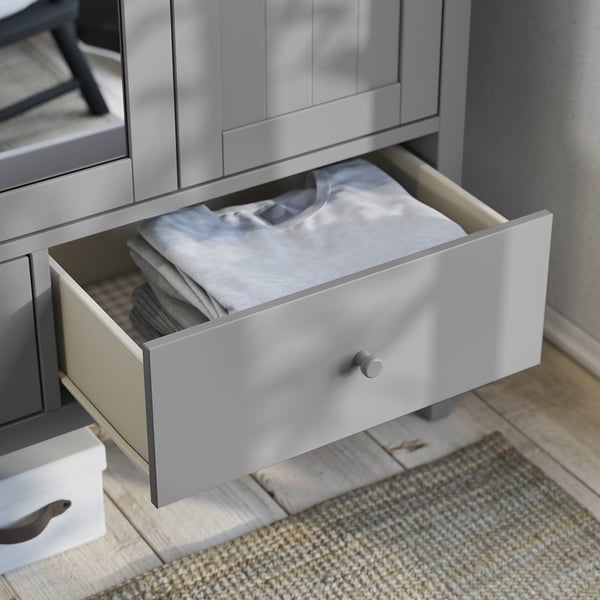 GULLABERG Wardrobe, grey, 128x64x201 cm