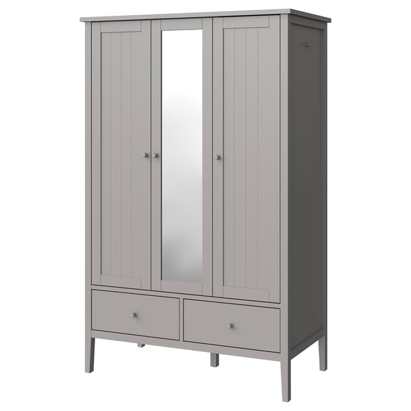 GULLABERG Wardrobe, grey, 128x64x201 cm