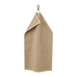 Beige GULVIAL towel, soft cotton, rectangular, thick, hanging.