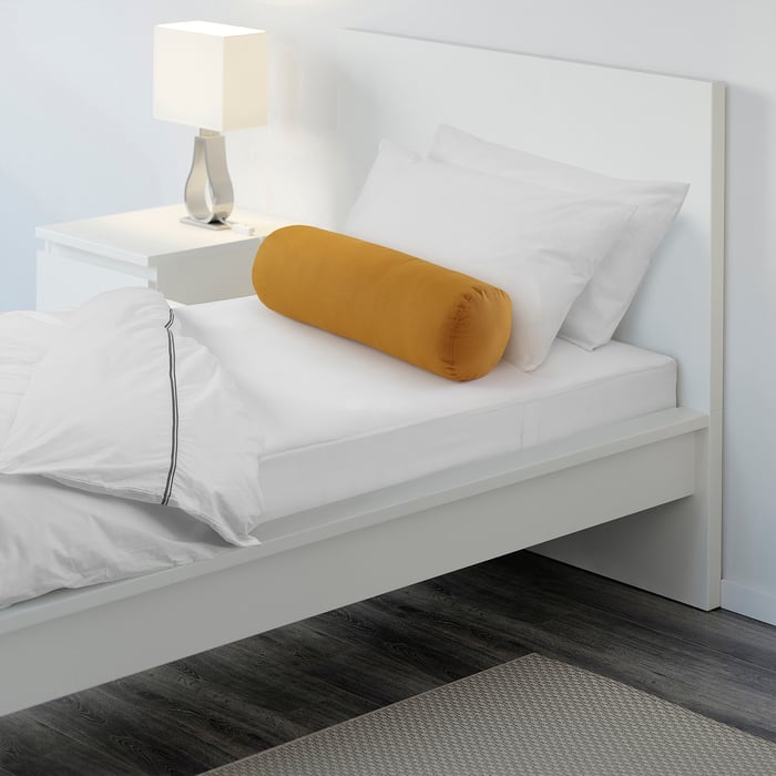 GURLI bolster case, goldenyellow, 20x60 cm (8x24") IKEA