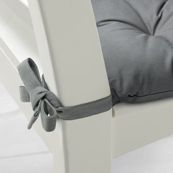 GURLI Chair pad, dark grey, 40x40x6 cm