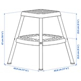 HADDARP Step stool, 4-way black-grey