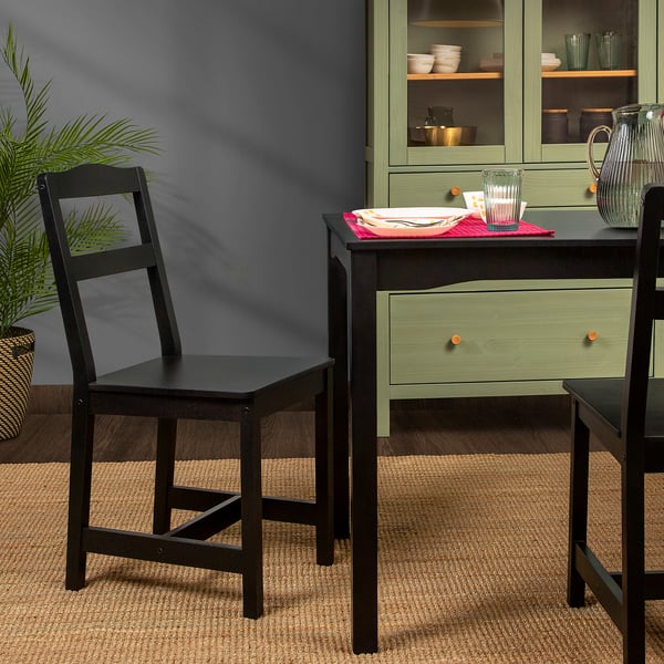 HÄGERNÄS Chair, black/mango wood