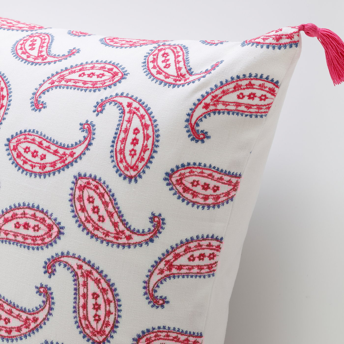 pink patterned cushion