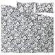 HÄRLIR duvet set, black/blue floral, rectangular, smooth cotton/lyocell blend.