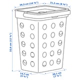 HÅLLBAR Bin with lid for organic waste, light grey, 10 l