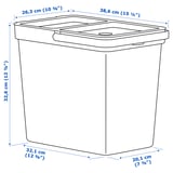 HÅLLBAR Bin with lid, light grey, 22 l