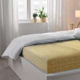 HAMNSENAP Flat sheet and 2 pillowcase, yellow/multicolour, 240x260/50x80 cm
