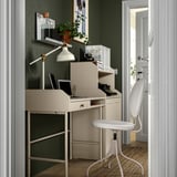 HAUGA Cabinet with 2 doors, beige, 70x116 cm