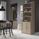 HAUGA High cabinet with 2 doors, beige, 70x199 cm