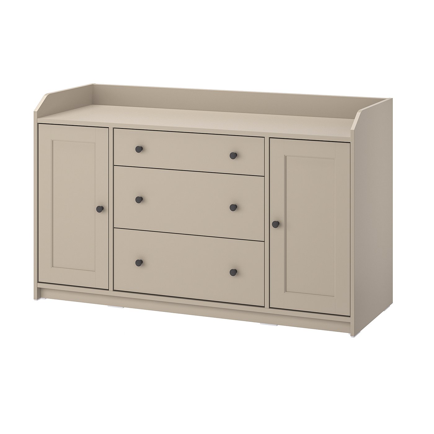 HAUGA Sideboard, beige, 140x84 cm (55 1/8x33 1/8 ")