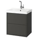 HAVBÄCK / ORRSJÖN Wash-stnd w drawers/wash-basin/tap, dark grey, 62x49x69 cm