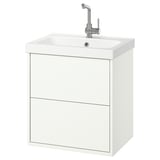 HAVBÄCK / ORRSJÖN Wash-stnd w drawers/wash-basin/tap, white, 62x49x69 cm
