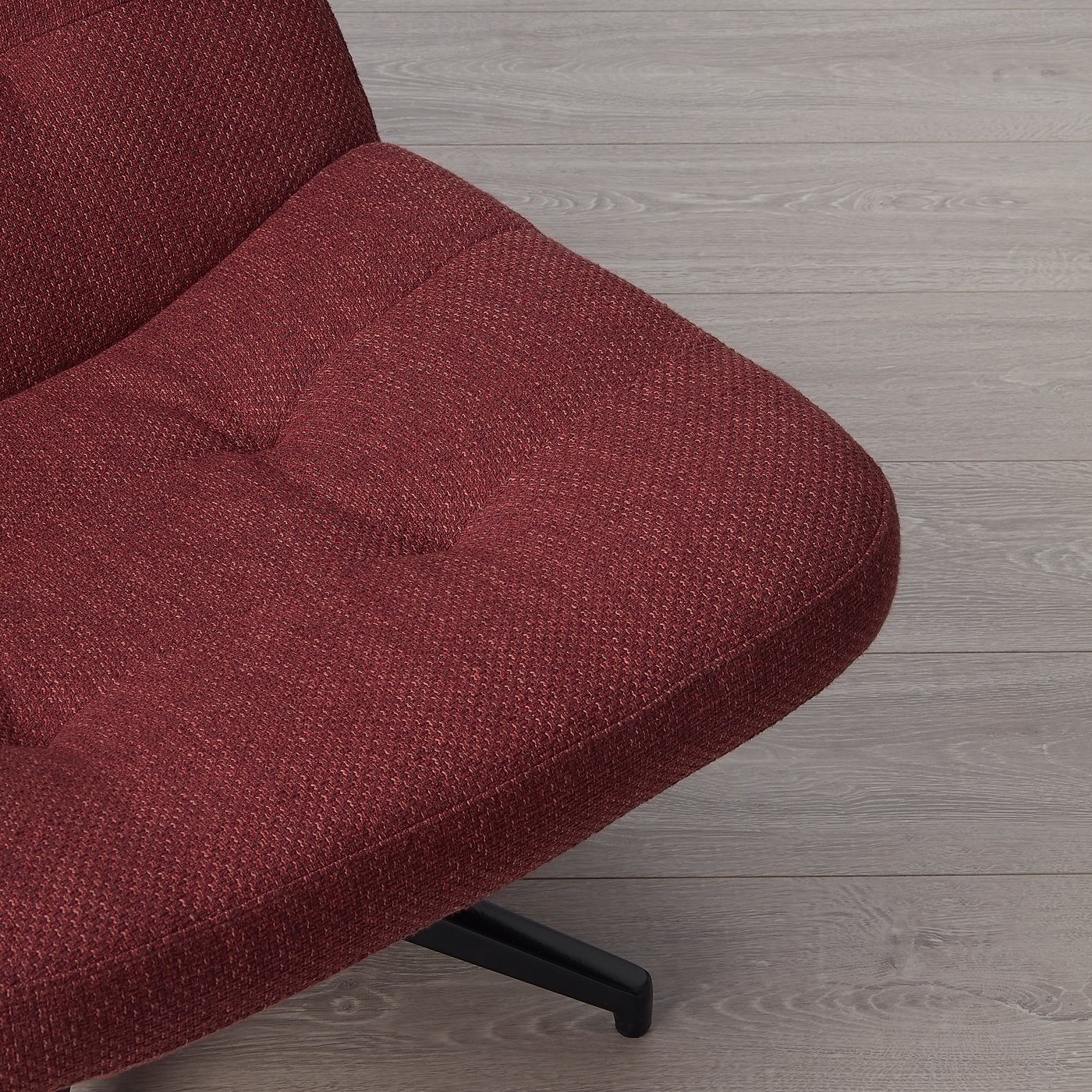 Buy HAVBERG swivel armchair, Fabric armchairs, Lejde red-brown - IKEA