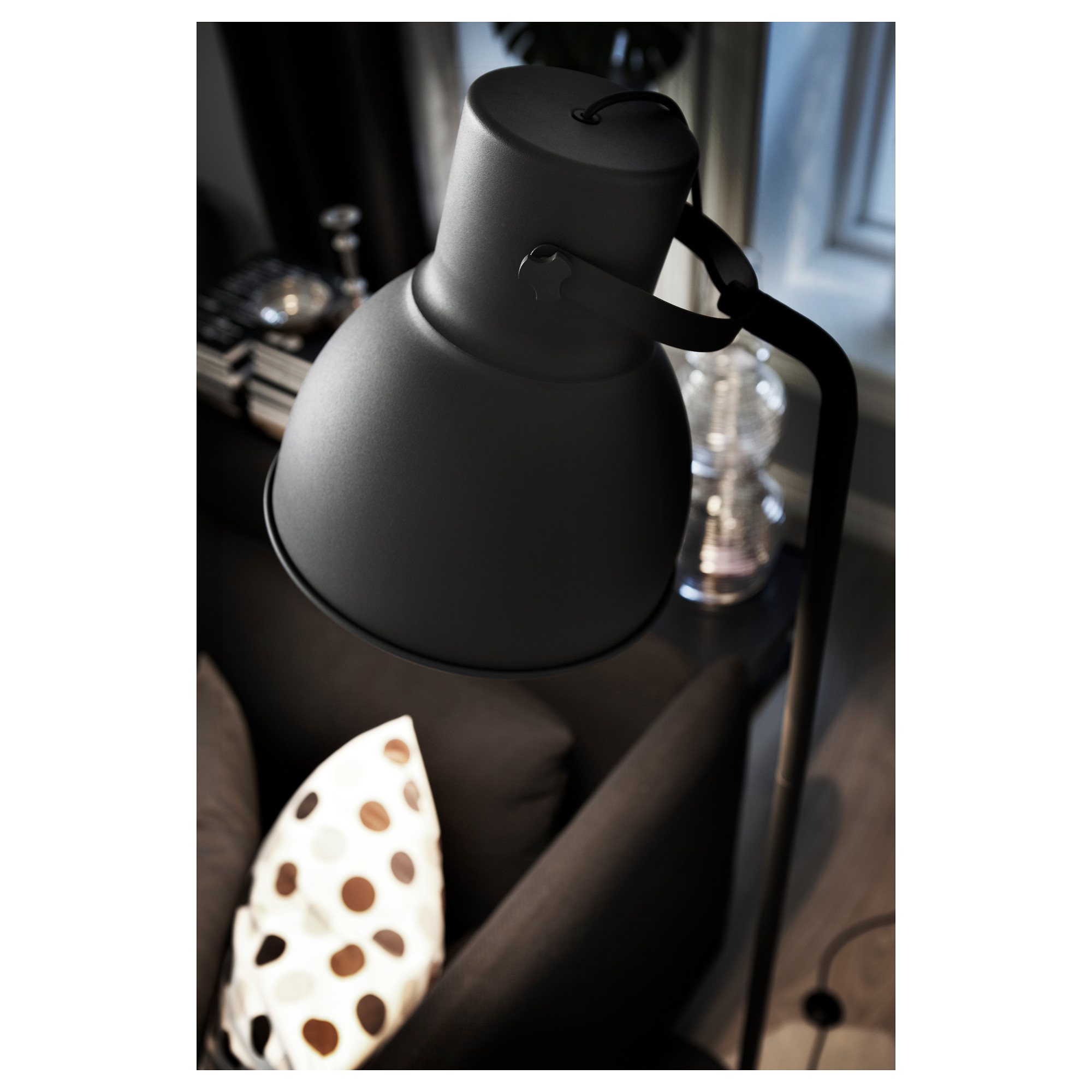 HEKTAR Floor lamp, dark grey IKEA